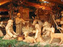 Nativity crib and Christmas carols